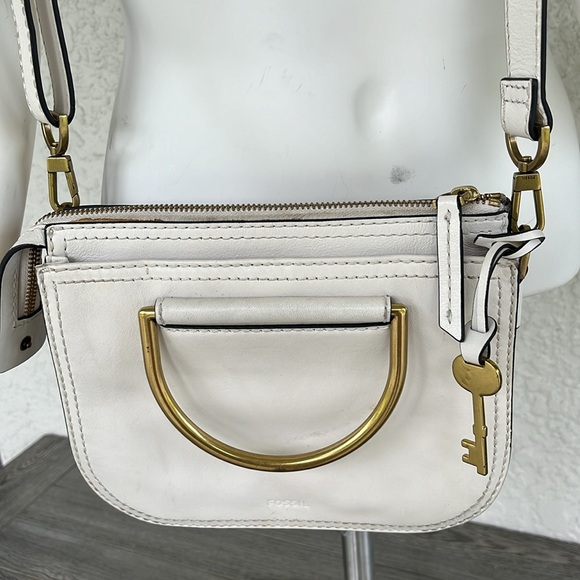 Fossil Ryder Mini Satchel genuine leather crossbody/shoulder or tote bag - Picture 4 of 16